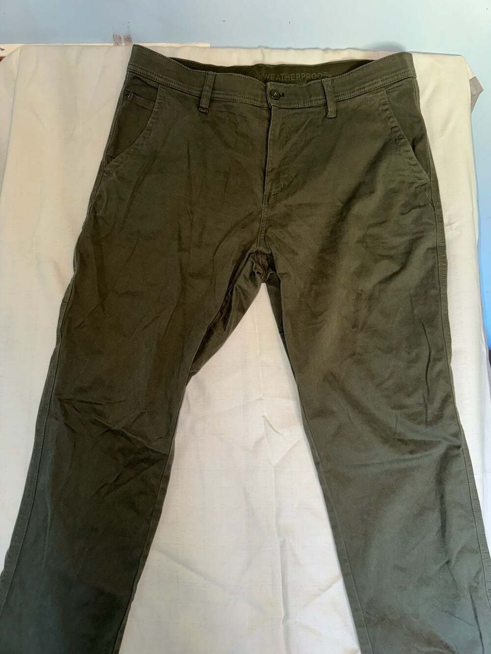 Weatherproof Vintage Green Utility Workwear Pants